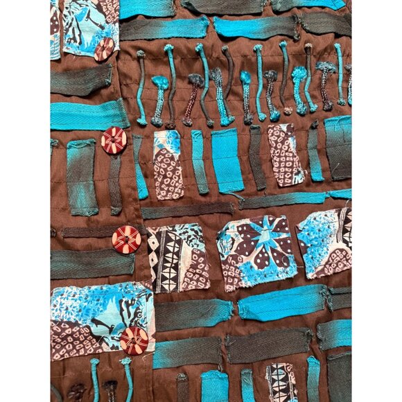 Vtg Artsy1X Cotton Patchwork Button Up Jacket Festival Grunge Fairy  Y2K India - Picture 6 of 11